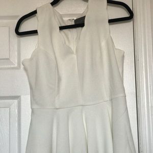 Anthropology white peplum top